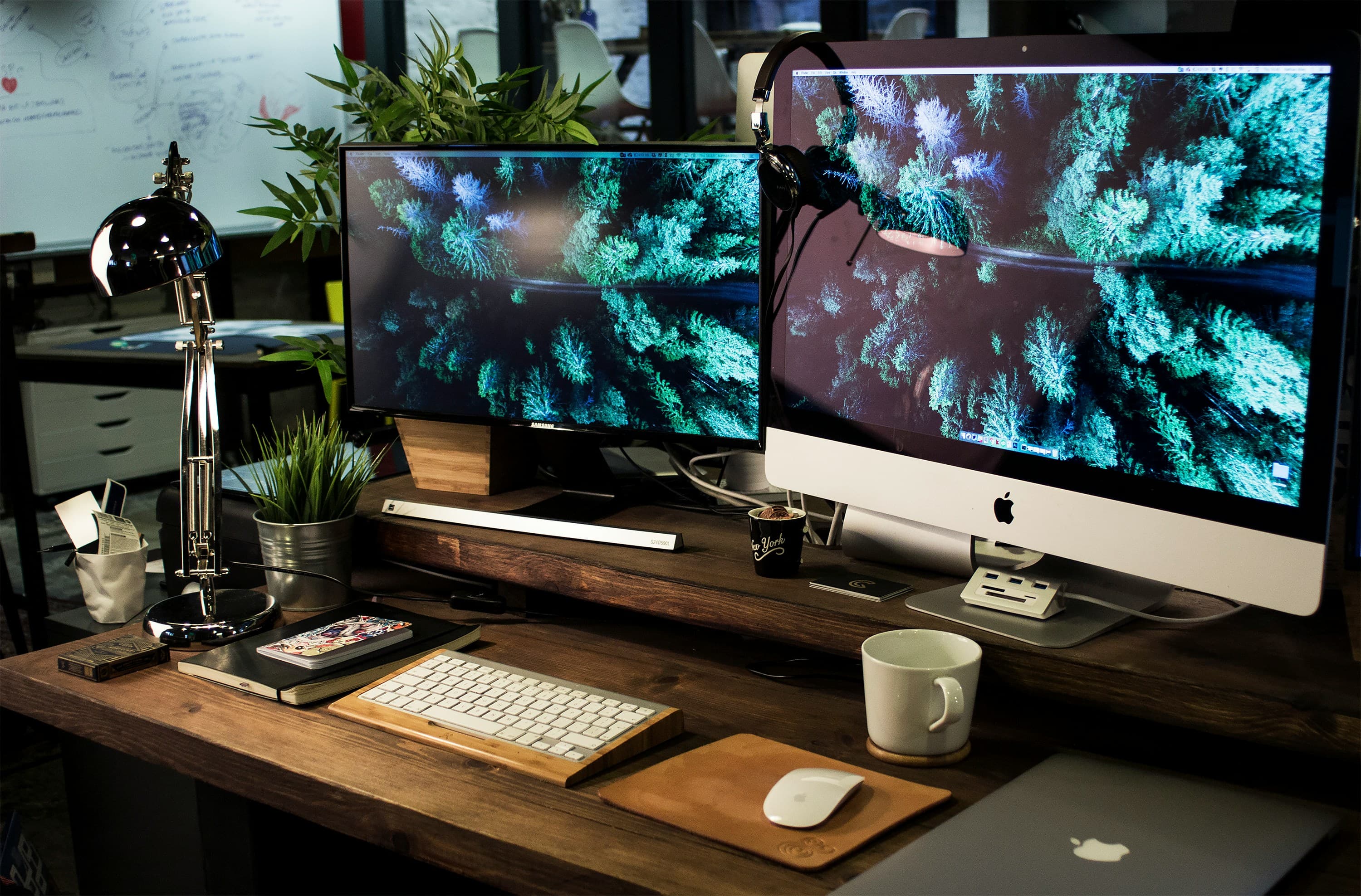 Workspace and sage brush